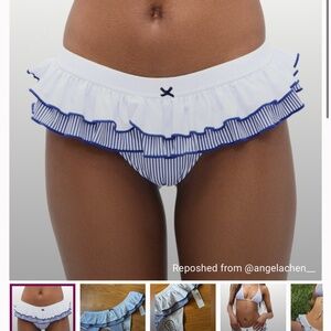 ISO Lu Striped swim skirt SIZE MEDIUM Frankie’s bikinis